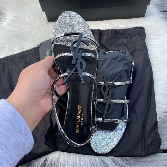 Yves Saint Laurent Logo Sandals - Picture 5 of 8